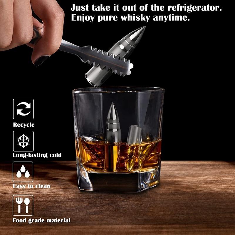 304 Stainless Steel Bullet Ice Cube Whiskey Stone Red Wine Cooling Cooling Ice Cube