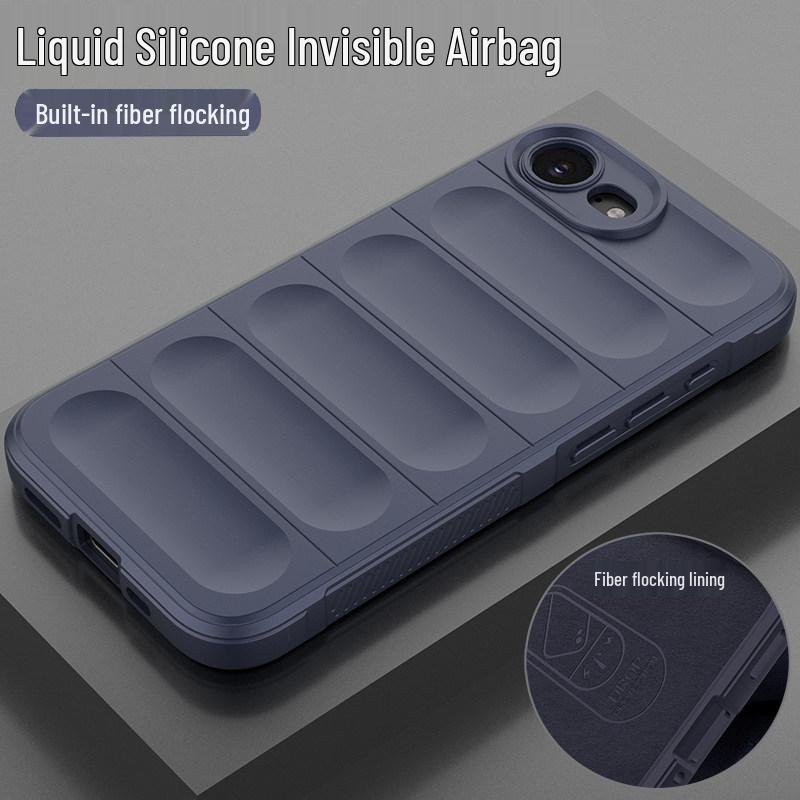 Compatible with iPhone 17e: Liquid Silicone Case with Full Lens Coverage & Airbag Drop Protection