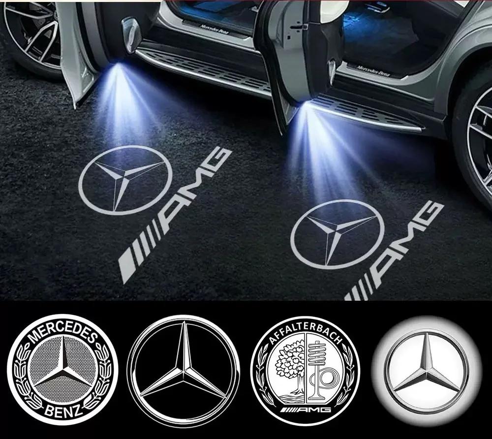 Xzpyk10 New 2025 Car Door Logo Light LED Projector Lamp For Mercedes Benz E W212 W213 W205 AMG W177 V177 W247 W176 GLA GLC X253 W246 X16
