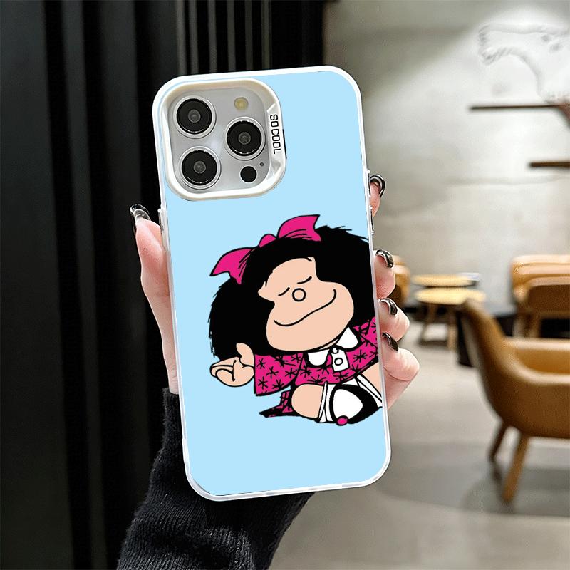 

Mafalda Cartoon Cute Soft Phone Case for iPhone 15 16 17 Pro Max 17Air 16E 14 Plus 13 12 Mini Shockproof Cover Back Shell iPhone 16 Plus