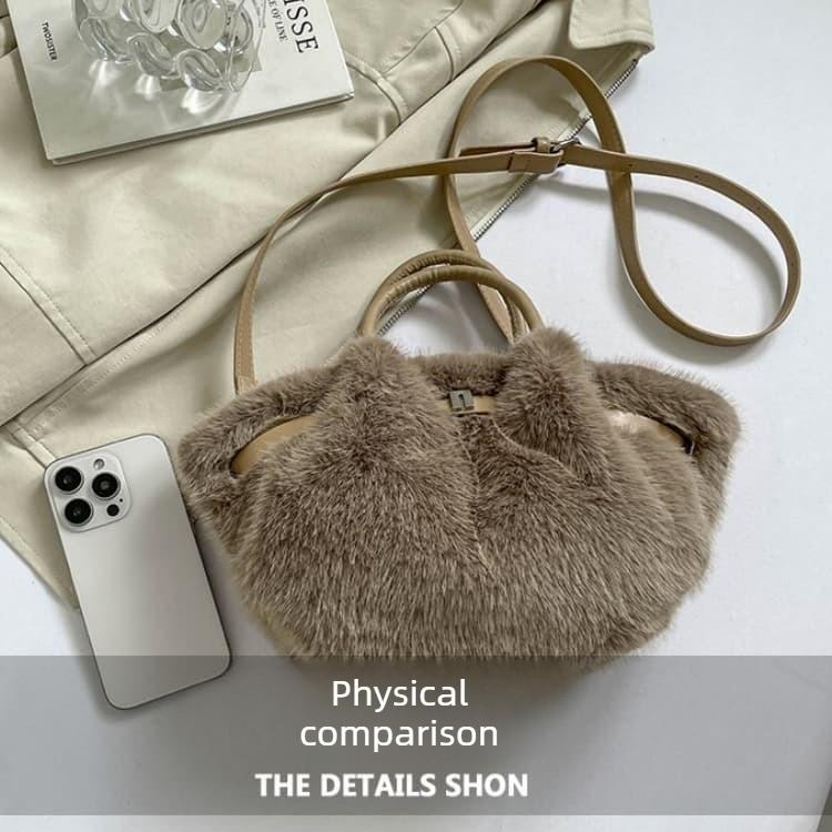 Women's New Plush Handbag Messenger Bag