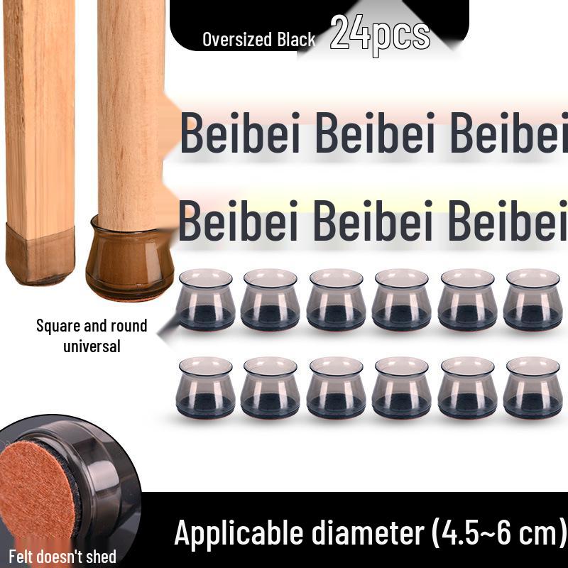 Silikon Stille Filz Stuhlbein-Abdeckungen - Dick, Verschleißfest, Anti-Fellverlust Schutz für Tische und Stühle