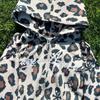 A trendy and cool street style personalized leopard print letter printed hoodie for men and women