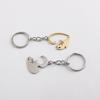 Keychain Heart Matching Cat Design Titanium Steel Keychain Pendant Bright Color Key Holder Bags Cars Wallets Accessories