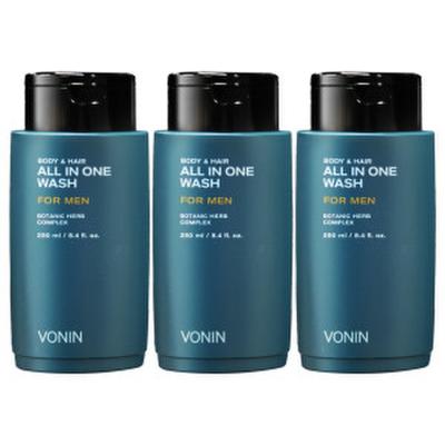 Body & Hair All-in-One Wash 250ml 3pcs