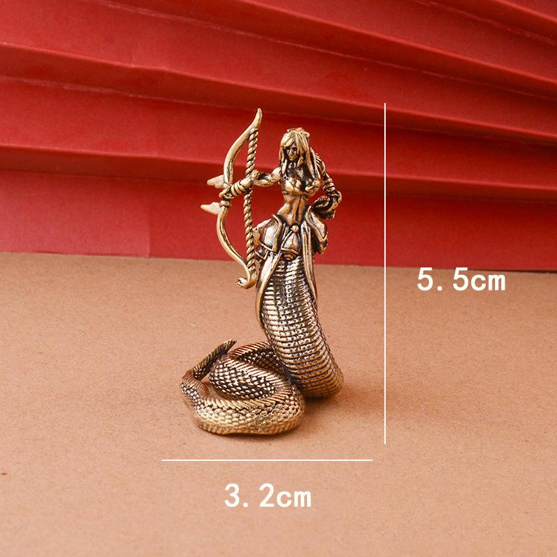 2025 Style Brass Medusa Ornaments Ancient Greek Snake Statue Crafts Home And Office Desktop Ornaments Decoration