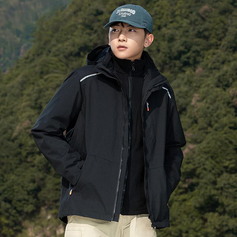 FAPAI Herren Abnehmbares Futter Lässige Kapuzenjacke