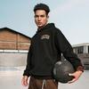 Li Ning Basketball Series Hooded Loose Letter Pullover Long Sleeve Fleece Sweatshirt Men Sweatshirt Black AWDU503-1