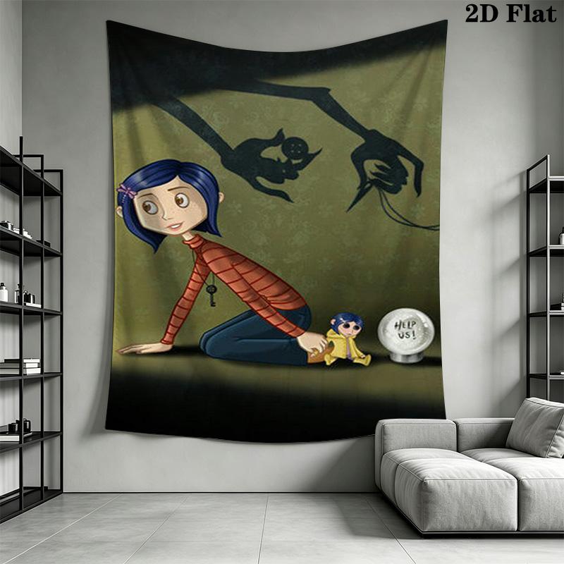 Coraline Pattern Home Decor Tapestry, Wall Hanging, Decorative RV Wall Cloth.MGT0918270