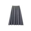 High-Waisted A-line Wool Sequin Umbrella Skirt – Mid-Length Slimming for Autumn/Winter