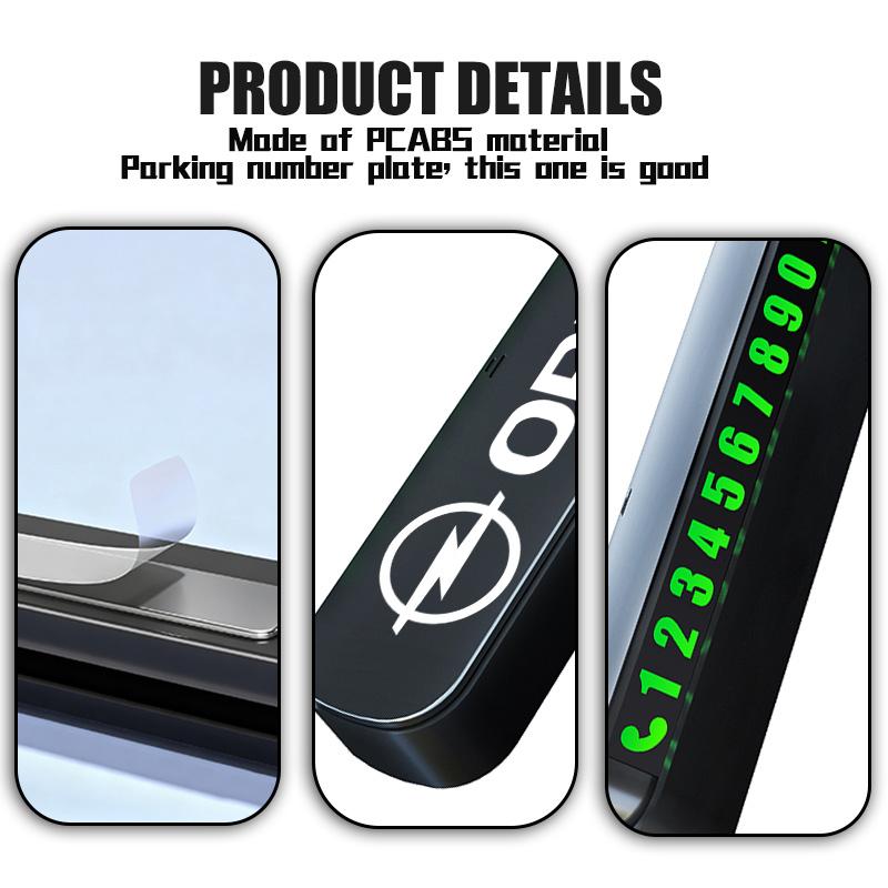 Plaque d'immatriculation numérique temporaire pour voiture avec numéro de téléphone pour Opel Meriva Mokka Grandland Vectra Zafira Vivaro Antara