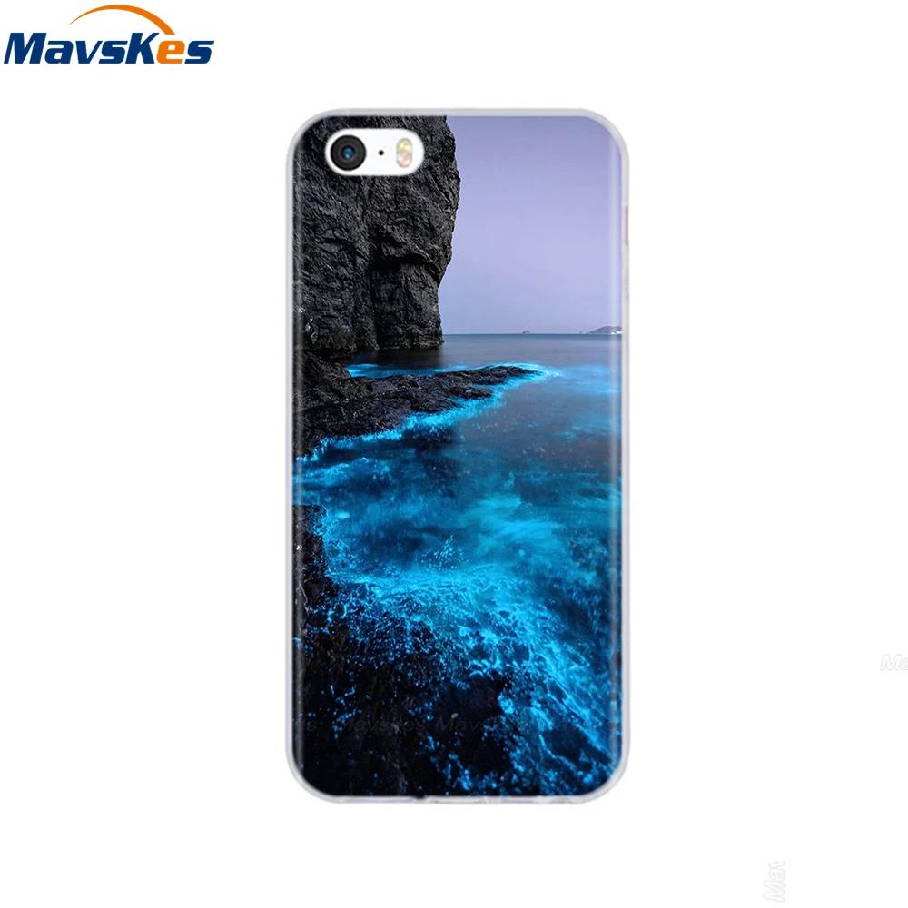 For iPhone 5s SE 5 Case Cover Silicone Soft TPU Cover Print Flower Cute Animal Phone Case For iPhone 6s 6 7 8 Fundas Clear Cases