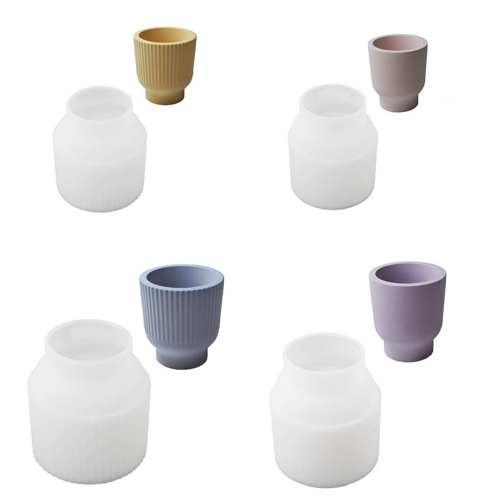 Tassenförmige Silikonform Lebensmittelqualität Silikon Antihaft für DIY Glas Töpferei Topf Gips Ornament Heimdekorationen