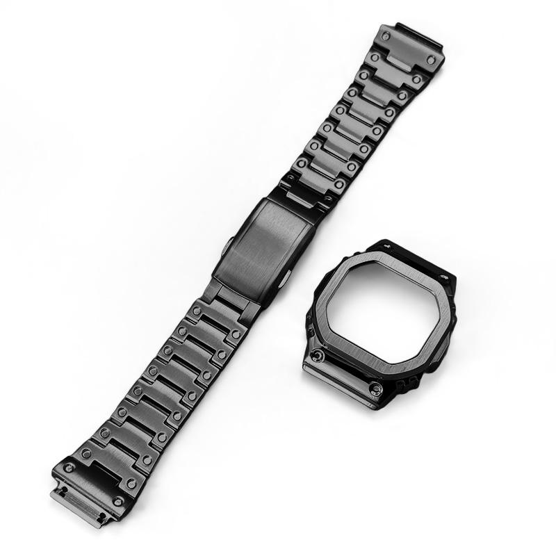DW-H5600 Vintage engrave Mod kit  For Casio G-SHOCK Small Square DW H5600 modified solid stainless steel Watch strap case men