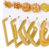 Yousheng 6 Pairs Women Hoop Earrings Simple Geometric C-shaped Twisted Faux Pearl Assorted Earrings Fashion Accessories Gift