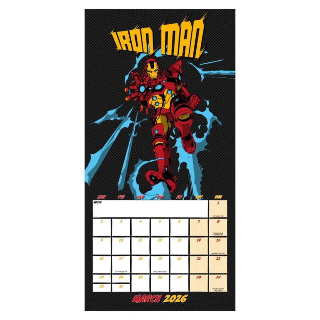 Marvel Comics 2026 Square Wall Calendar