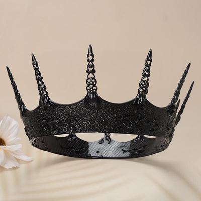 Couronne de vent sombre en alliage simple, roi des épines, sang de fer, couronne creuse sculptée, bijoux, coiffure, accessoires pour cheveux