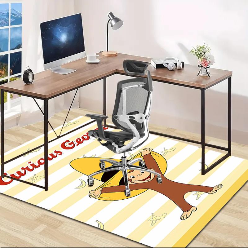 1pc Curious George Design Area Rug - Non-Slip, Soft & Cozy Floor Mat for Living Room, Bedroom, Office - Indoor/Outdoor Decorative Carpet