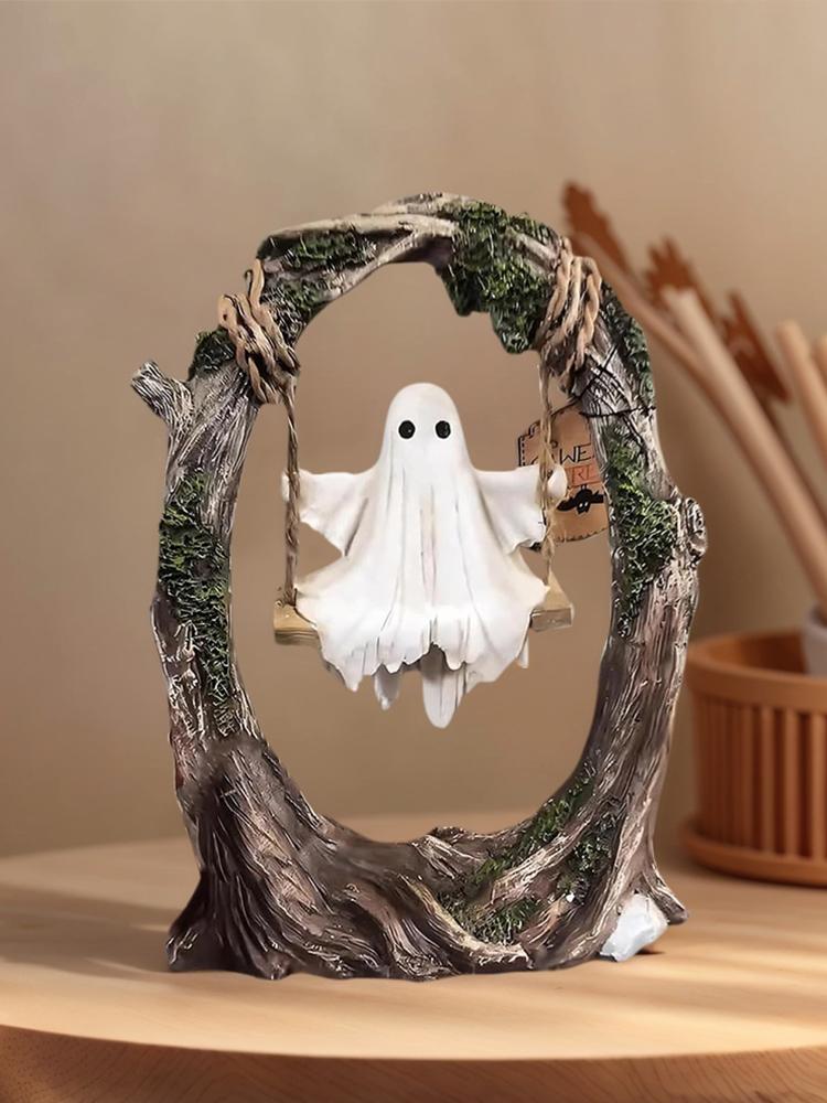 

Swinging Ghost Ornament Resin Cute Spooky Halloween Figurine Multi-Purpose Small Ghost Figurine for Indoor Outdoor Porch China Mainland