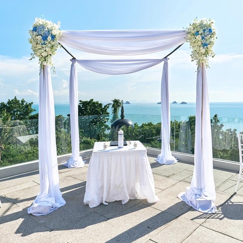 Chiffon Drapery Densed Stretch Yarn Wedding Arch Outdoor Background Draping Fabric Photography Props