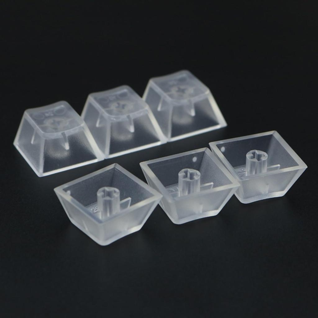 SLEEKSTATION Transparent ABS Keycaps for Mechanical Keyboards, Matte Backlit Keycaps, Customizable Keycaps with Transparent Matte Finish (50)