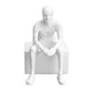 Creative White Resin Thinker Figure Sculpture Craft Desktop Decoration Abstract Art Figure Statue Indoor Aesthetic Decoration
