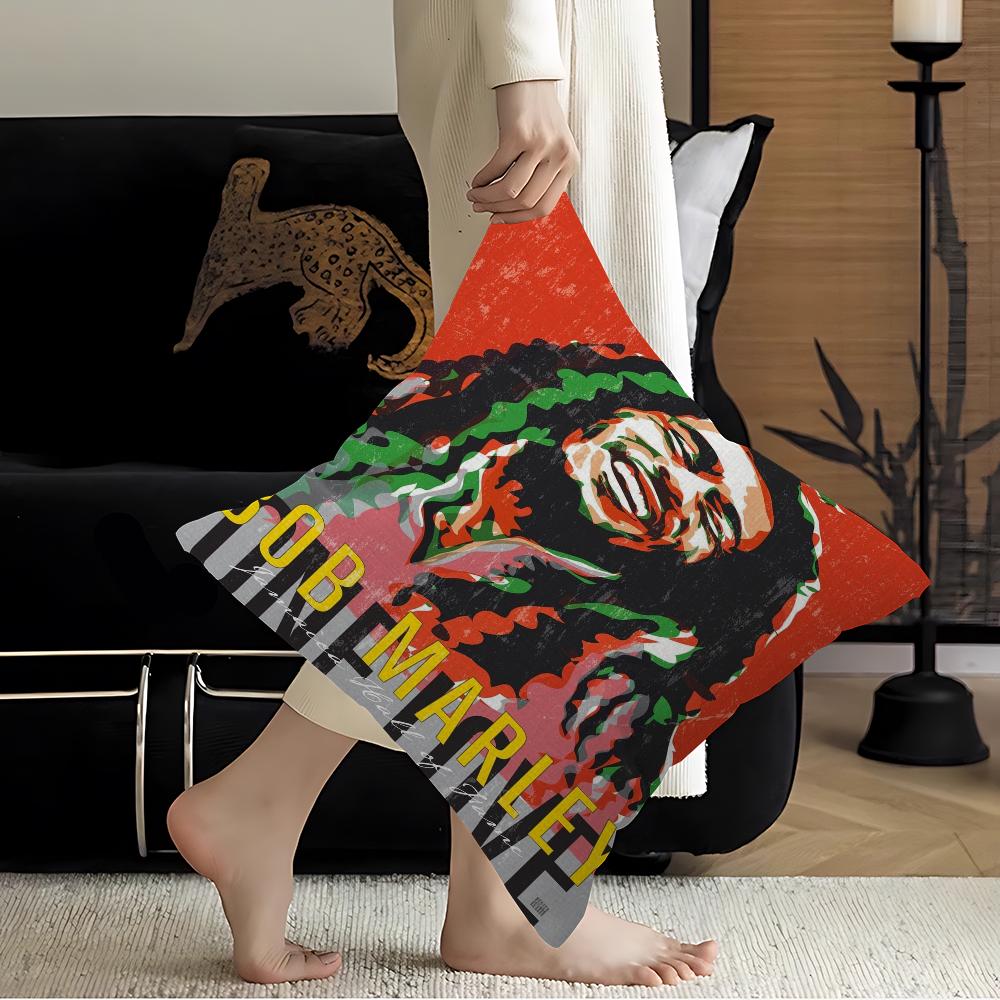 Keep Calm And Smoke Weed Bob Marley Cushion Cover Car Throw Pillow Case For Sofa Car Christmas Gift 40x40cm 45x45cm