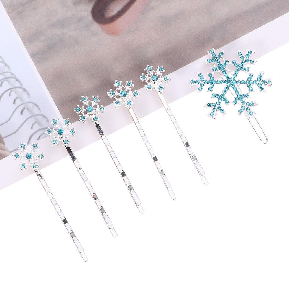 Gift Princess Barrette Comb Fashion Snowflake Hairpin Jewelry Crystal Hair Clip