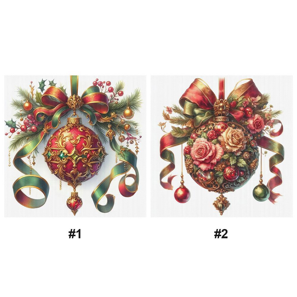 Full Embroidery Eco-cotton Thread 11CT Printed Xmas Cross Stitch Kit Art 40x40cm