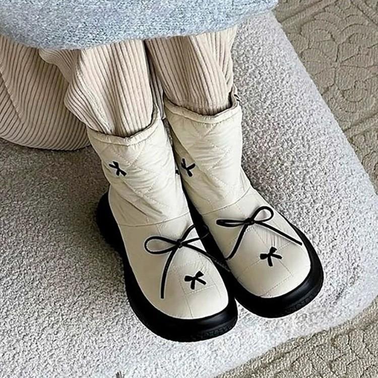 Niche design snow boots women's winter new thick-soled velvet warm short boots cotton shoes boots