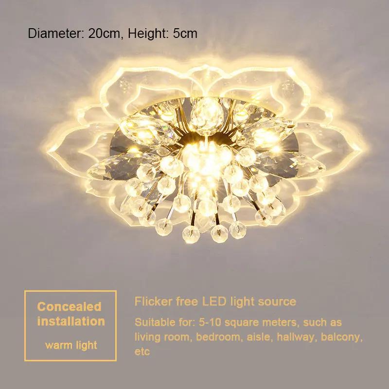 Moderní LED stropní svítidlo Křišťálové stropní svítidlo Lustr do ložnice Vnitřní osvětlení do obývacího pokoje Domácí dekorace Led Lustr
