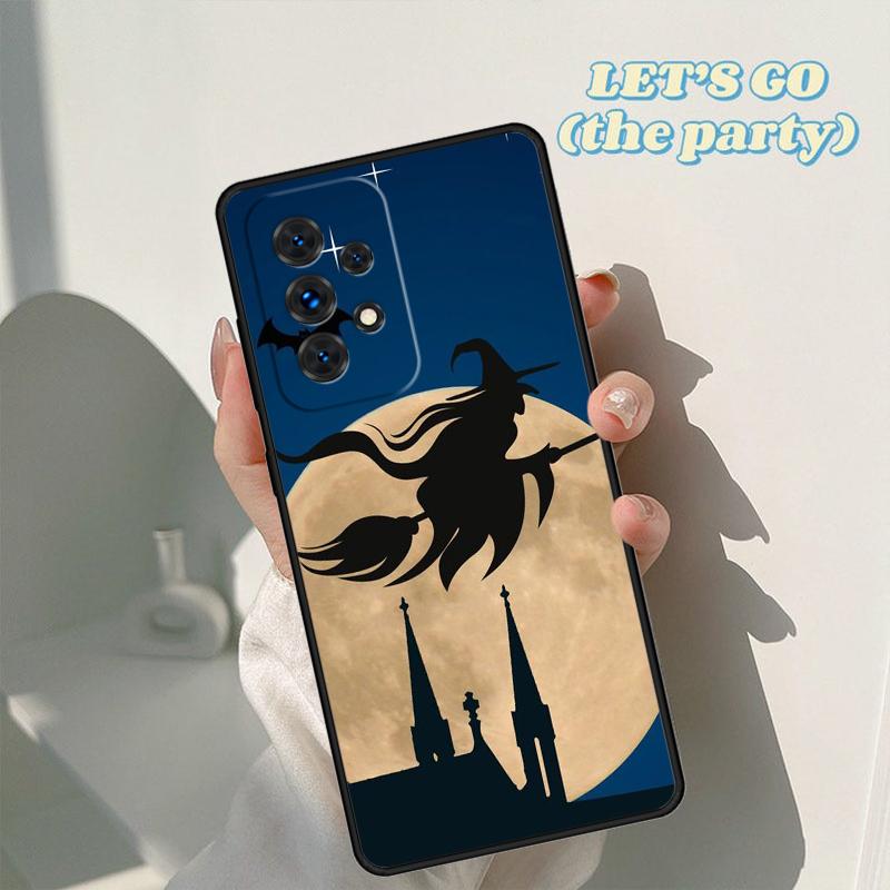 

Halloween Moon Witch Horror phone case For Samsung Galaxy A42 A31 A40 A51 A71 A32 A80 A91 A52 A72 A20 A21S A50 A70 A11 A12 Cover Samsung A11