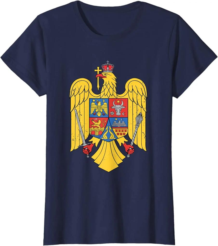 RoUnisexian Clothes RoUnisexia Coat of Arms with Eagle Unisex TShirt Short Sleeve Casual Cotton Boys TShirts