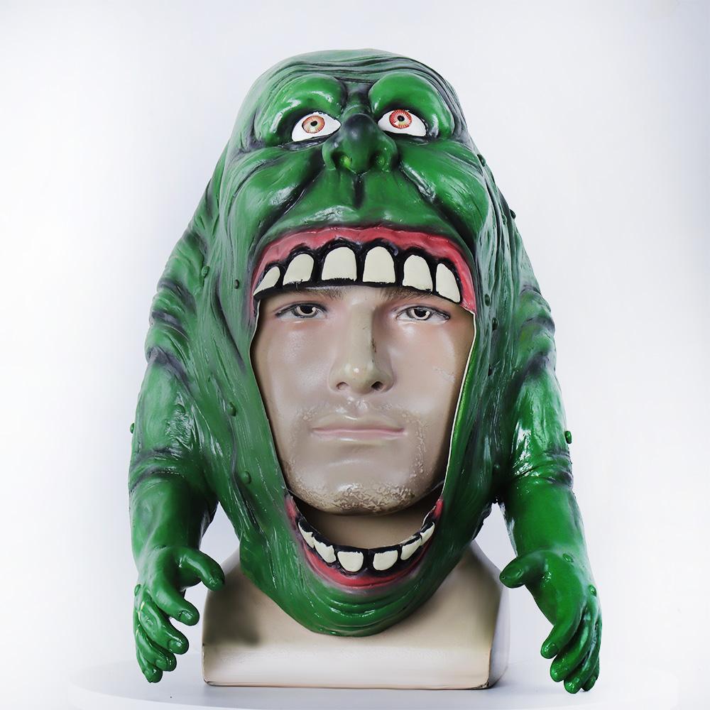 Funny Ghostbusters Slimer Mask Cosplay Latex Helmet Headpiece Halloween Carnival Dress Up Purim Party Costume Props