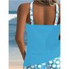 Set Bikini da Donna Costumi da Bagno Stampati Floreali Canotte Semplici Senza Maniche Due Pezzi Costumi da Bagno Femminili Moda Estiva Abbigliamento da Spiaggia