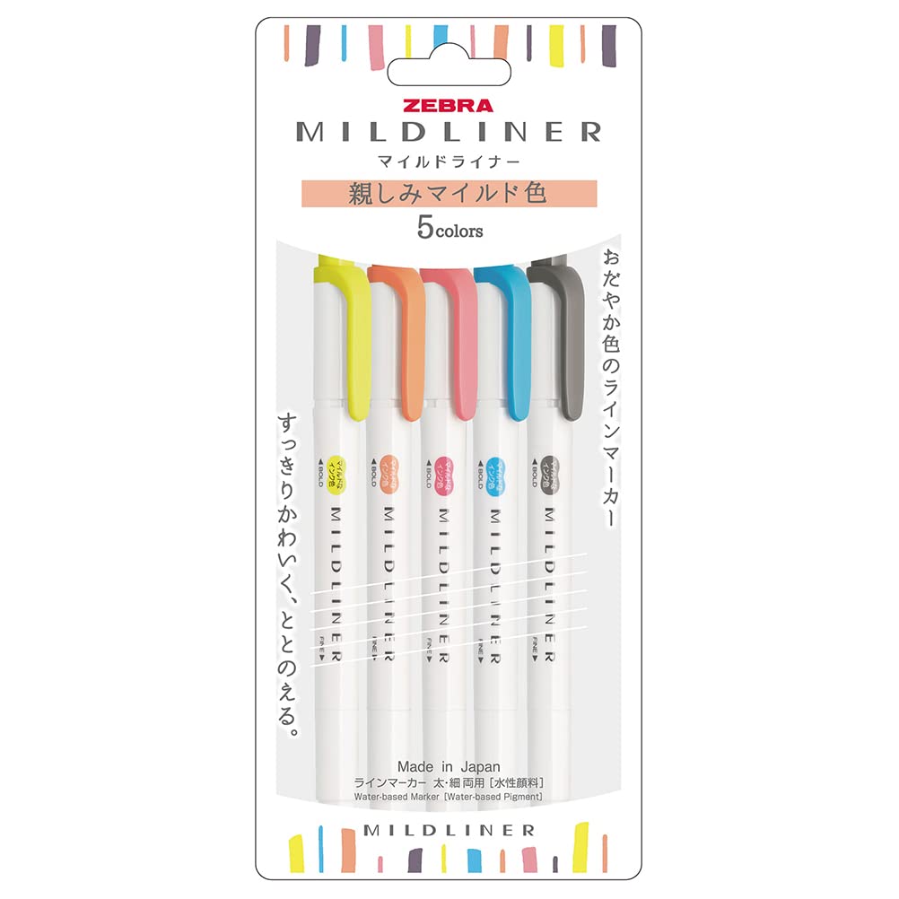 

Маркер-выделитель Zebra Mild Liner Friendly Mild Color N5 Color WKT7-N-5C-N