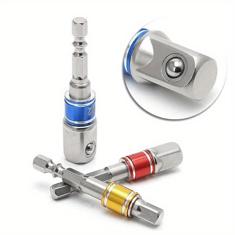 1 stk Borhylseadapter Slagbor Forlengelse Borbits Stang Hylseadapter 1/4 3/8 1/2 Størrelse Sekskantfeste Firkantet Hode Borbit