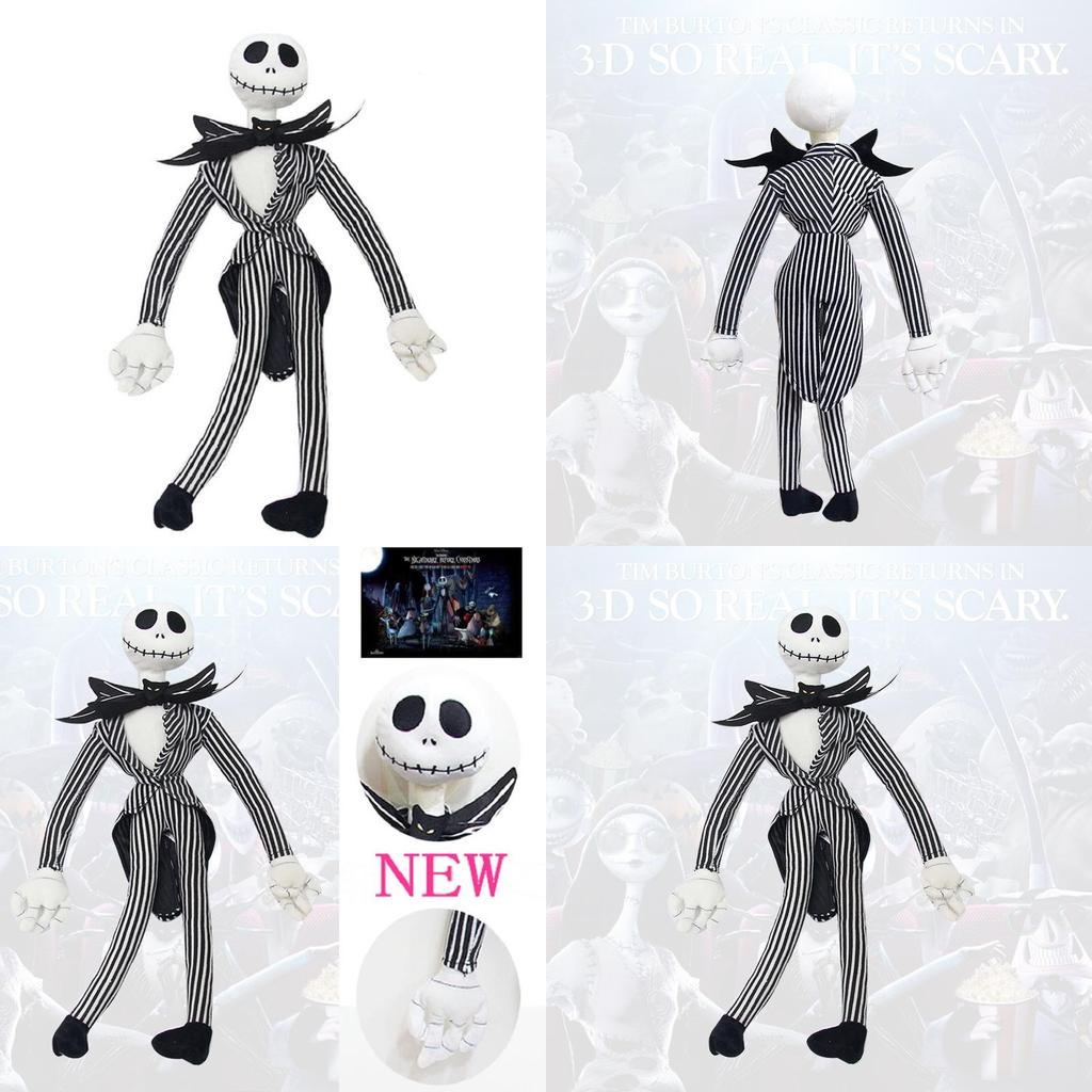 Disney The Nightmare Before Christmas Jack Skellington Plush Doll Soft And Cuddly 50cm Toy