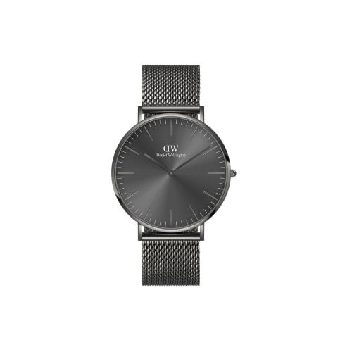 Official Limited Edition/2-Year Warranty/Authentic Daniel Wellington DW Men's Classic Mesh Graphite 40mm Watch In Blue/Brown, Luxury Leather Business