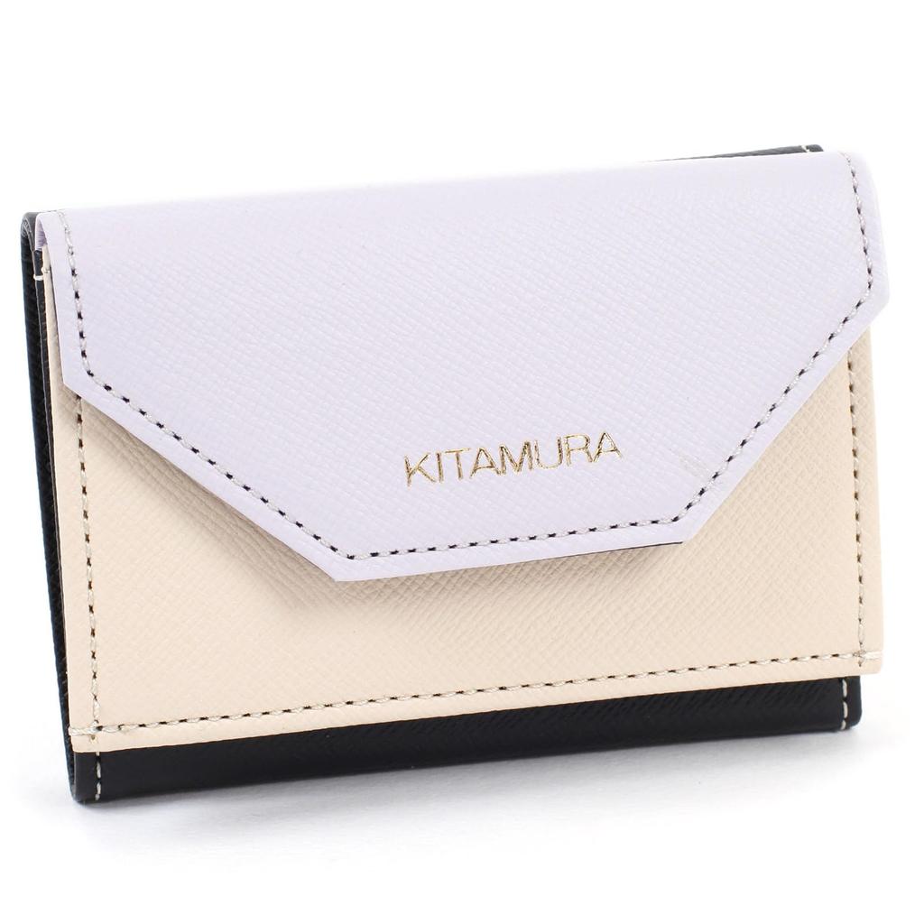 Wallet PH0786 Dark 10231 [Kitamura] 3-color Three-fold Blue/lavender [Navy]