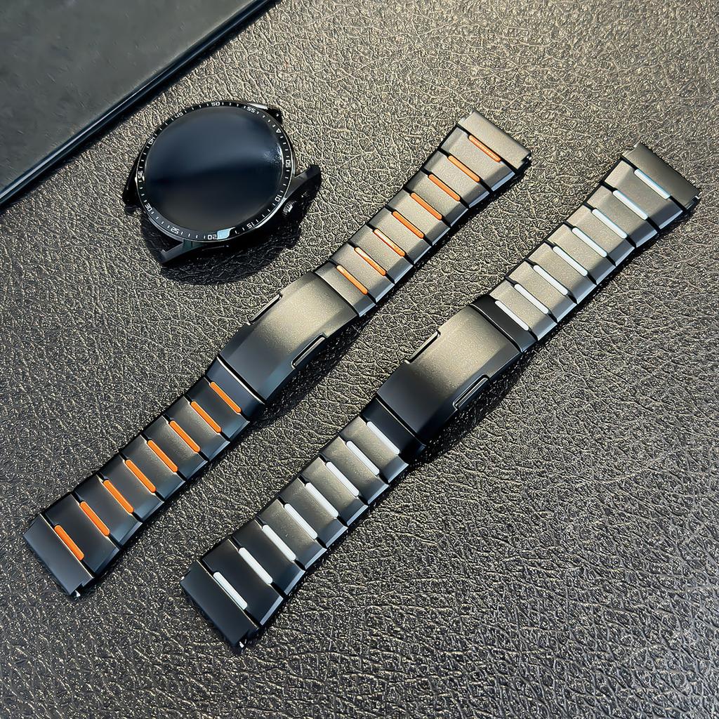 22mm Strap for Huawei Watch GT6 6Po GT5 4Pro 46mm Metal Stainless Steel Silicone Bracelet for Xiaomi Watch 5 S4 Sport for Garmin