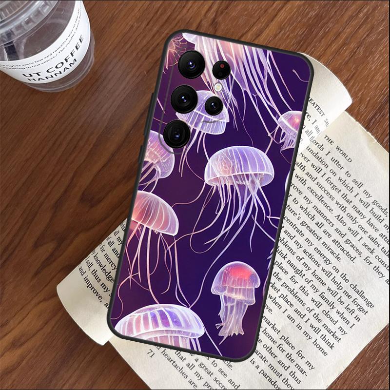 Magische Qualle Handyhülle Für Samsung Galaxy S25 S24 S23 S22 S21 Ultra S9 S10 S20 Plus FE Funda Hülle Schale
