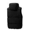 Men's And Women's Casual -color Hooded Sleeveless Vest, Men's Large Pocket, Cotton Thickened, Loose And Warm Zipper Vest