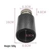 Carbon Fiber Black Corrugated Muffler Tailpipe 6.3cm Universal Fit