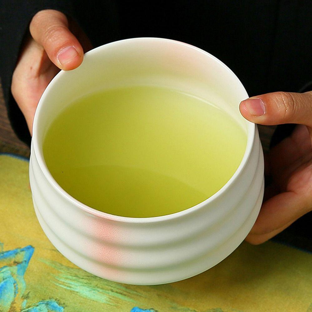 Ceramic Matcha Bowl Large Capacity Tea Salad Soup Bowl Green Tea Maker Cup for Tea Set Accessories