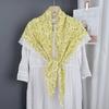 New Double-layer Pure Cotton Large Triangle Scarf Women's Japanese Literary and Flower Air-conditioned Room Shawl Small Floral