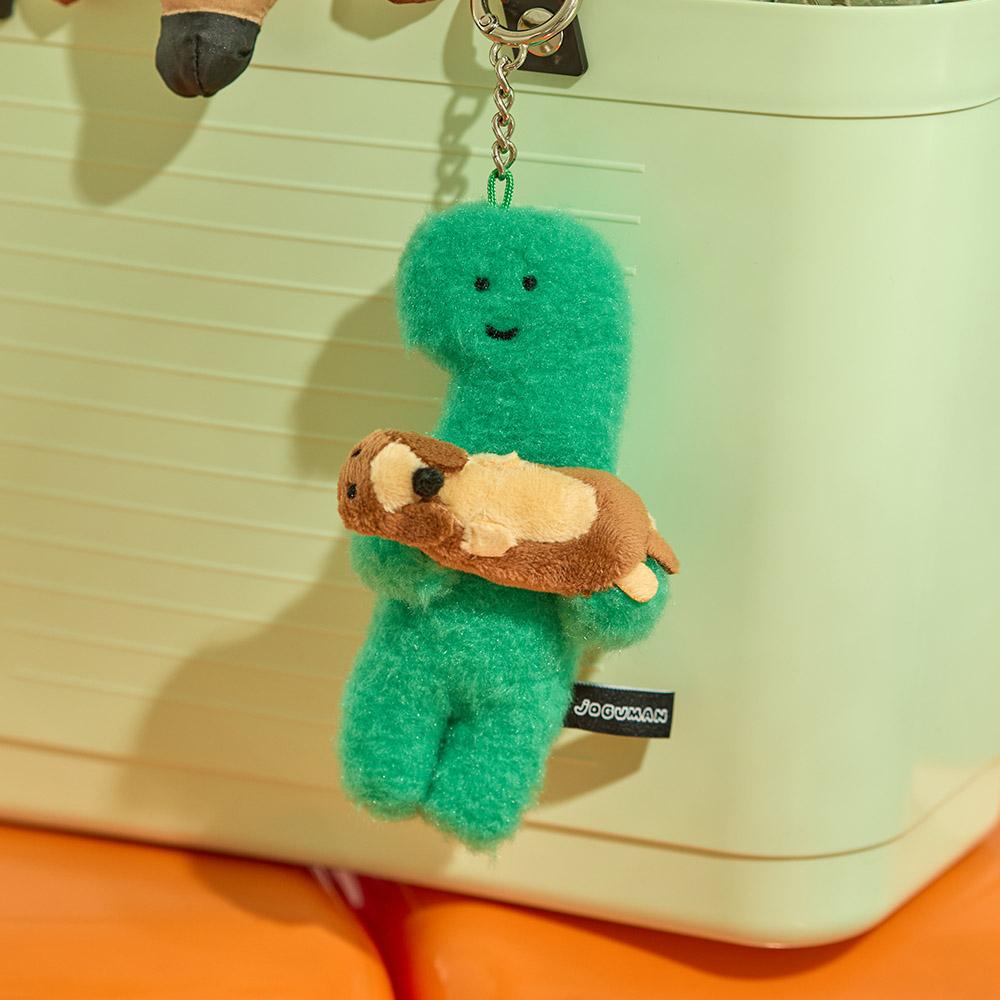 JOGUMAN Brachio & Woodie Throw Away Plush Keychain