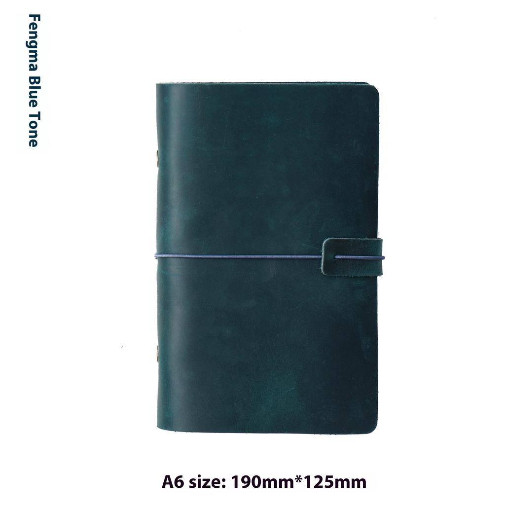 Handmade First Layer Cowhide Book Genuine Leather Hand Account Binder Notebook Retro Nostalgic Travel Diary