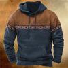 Men's Graphic Tribal Cowboy Hoodie Hoodies Sweatshirt Daily Ethnic Casual Vintage Retro Long Sleeve Hooded Vacation Sports