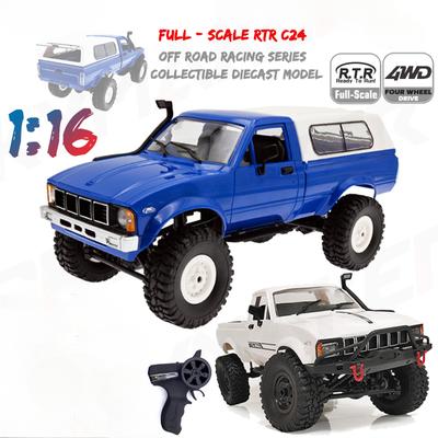 Nouvelle voiture RC à grande échelle 1:16 2.4G 4WD Rock Crawler Buggy électrique Camion d'escalade Lumière LED sur route 1/16 pour enfants Cadeaux Jouets